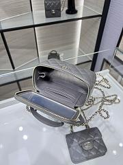 Okify CC 25P Vanity Bag In Gray Lambskin 17x9.5x8cm - 4