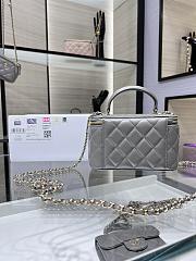 Okify CC 25P Vanity Bag In Gray Lambskin 17x9.5x8cm - 2