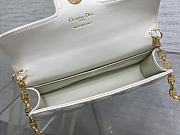 Okify Dior Jolie Mini Bag In White With Pearl Chain Strap 21x11.5x4.5cm - 4