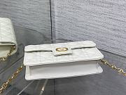 Okify Dior Jolie Mini Bag In White With Pearl Chain Strap 21x11.5x4.5cm - 3