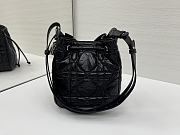 Okify Dior Small D-Motion Bag In Black Crinkled Calfskin 18.5x20.5x11cm - 3