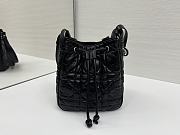 Okify Dior Small D-Motion Bag In Black Crinkled Calfskin 18.5x20.5x11cm - 1