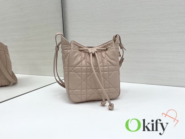 Okify Dior Small D-Motion Bag In Pink Lambskin 18.5x20.5x11cm - 1