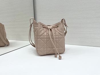 Okify Dior Small D-Motion Bag In Pink Lambskin 18.5x20.5x11cm