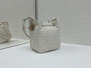 Okify Dior Small D-Motion Bag In White Lambskin 18.5x20.5x11cm - 4