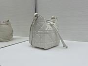 Okify Dior Small D-Motion Bag In White Lambskin 18.5x20.5x11cm - 5