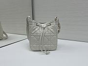 Okify Dior Small D-Motion Bag In White Lambskin 18.5x20.5x11cm - 1