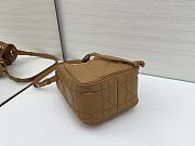 Okify Dior Small D-Motion Bag In Brown Lambskin 18.5x20.5x11cm - 6