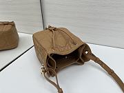 Okify Dior Small D-Motion Bag In Brown Lambskin 18.5x20.5x11cm - 4