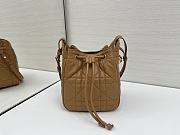 Okify Dior Small D-Motion Bag In Brown Lambskin 18.5x20.5x11cm - 1