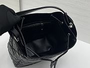 Okify Dior Medium D-Motion Bag In Black Crinkled Calfskin 23x24x13cm - 4