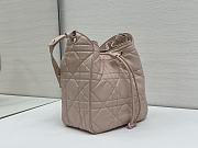 Okify Dior Medium D-Motion Bag In Pink Lambskin 23x24x13cm - 4