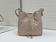Okify Dior Medium D-Motion Bag In Pink Lambskin 23x24x13cm - 1