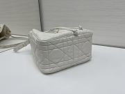 Okify Dior Medium D-Motion Bag In White Lambskin 23x24x13cm - 2