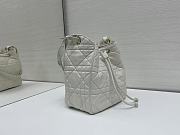 Okify Dior Medium D-Motion Bag In White Lambskin 23x24x13cm - 3