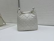 Okify Dior Medium D-Motion Bag In White Lambskin 23x24x13cm - 5