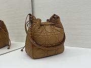 Okify Dior Medium D-Motion Bag In Brown Lambskin 23x24x13cm - 6