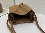 Okify Dior Medium D-Motion Bag In Brown Lambskin 23x24x13cm - 4
