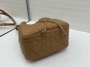 Okify Dior Medium D-Motion Bag In Brown Lambskin 23x24x13cm - 5