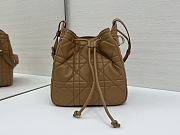 Okify Dior Medium D-Motion Bag In Brown Lambskin 23x24x13cm - 1