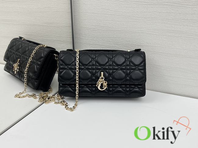 Okify Dior My Dior Mini Bag In Black Lambskin 21x11.5x4.5cm - 1