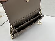 Okify Dior My Dior Mini Bag In Gray Lambskin 21x11.5x4.5cm - 5