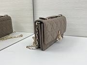 Okify Dior My Dior Mini Bag In Gray Lambskin 21x11.5x4.5cm - 4