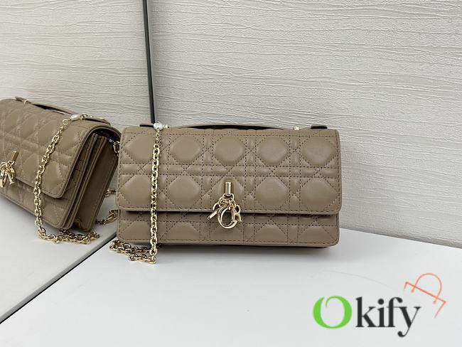 Okify Dior My Dior Mini Bag In Dark Beige Lambskin 21x11.5x4.5cm - 1