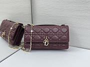 Okify Dior My Dior Mini Bag In Dark Red Lambskin 21x11.5x4.5cm - 1