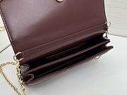 Okify Dior My Dior Mini Bag In Dark Red Lambskin 21x11.5x4.5cm - 6