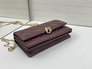 Okify Dior My Dior Mini Bag In Dark Red Lambskin 21x11.5x4.5cm - 5