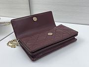 Okify Dior My Dior Mini Bag In Dark Red Lambskin 21x11.5x4.5cm - 4