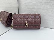 Okify Dior My Dior Mini Bag In Dark Red Lambskin 21x11.5x4.5cm - 3