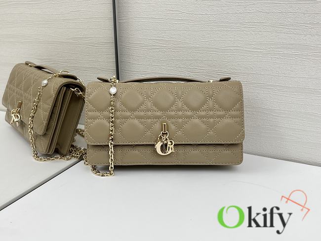 Okify Dior My Dior Mini Bag In Beige Lambskin 21x11.5x4.5cm - 1