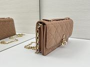 Okify Dior My Dior Mini Bag In Peach Lambskin 21x11.5x4.5cm - 3