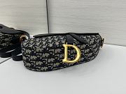 Okify Dior Saddle Bag In Dark Blue Oblique 24x20x7cm  - 6