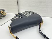 Okify Dior Saddle Bag In Dark Blue Oblique 24x20x7cm  - 4