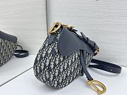 Okify Dior Saddle Bag In Dark Blue Oblique 24x20x7cm  - 2