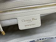 Okify Dior Saddle Bag In White And Blue Oblique 24x20x7cm  - 5