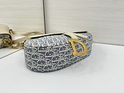 Okify Dior Saddle Bag In White And Blue Oblique 24x20x7cm  - 6