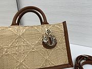 Okify Dior Dioriviera Raffia Tote Bag 21.5x13x7.5cm - 2