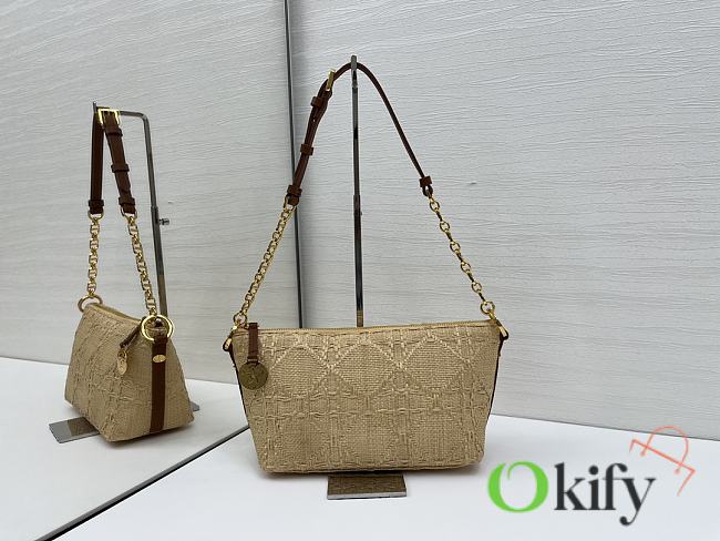 Okify Dior Diorstar Hobo Raffia Bag 28.5x14.5x10cm - 1