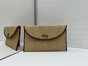 Okify Dior 30 Montaigne Avenue Raffia Pouch With Flap 30x18.2x2cm - 1