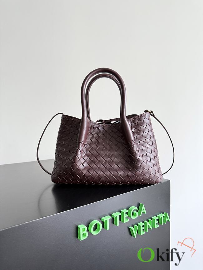 Okify Bottega Veneta Small Pinacoteca Bag In Dark Red 24x15x12cm - 1