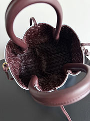 Okify Bottega Veneta Small Pinacoteca Bag In Dark Red 24x15x12cm - 3