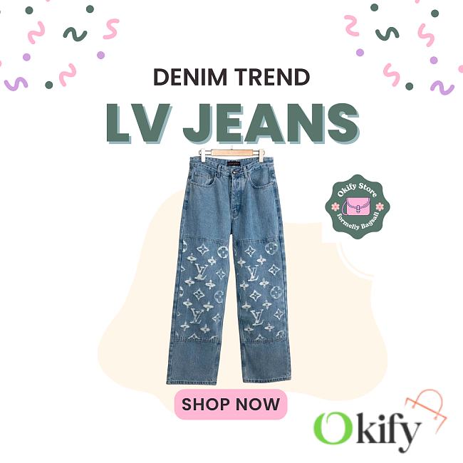 Okify Louis Vuitton Denim Skate Jeans 1AGIVB  - 1