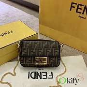 Okify Fendi Baguette FF Bag In Brown 19x10x4cm - 6