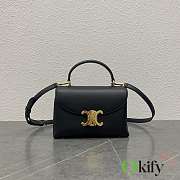 Okify Celine Teen Nino Bag In Patent Calfskin In Black 20.5x13x8cm - 3