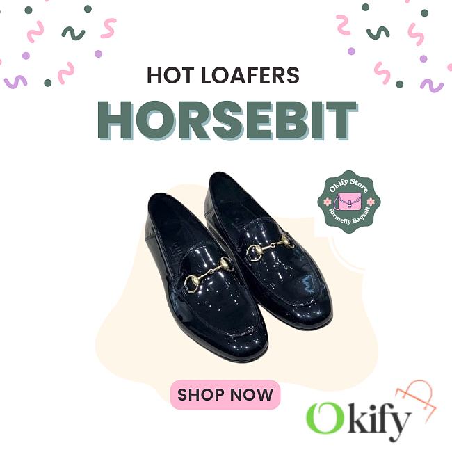 Okify Gucci Horsebit Loafers In Black - 1