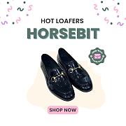 Okify Gucci Horsebit Loafers In Black - 1